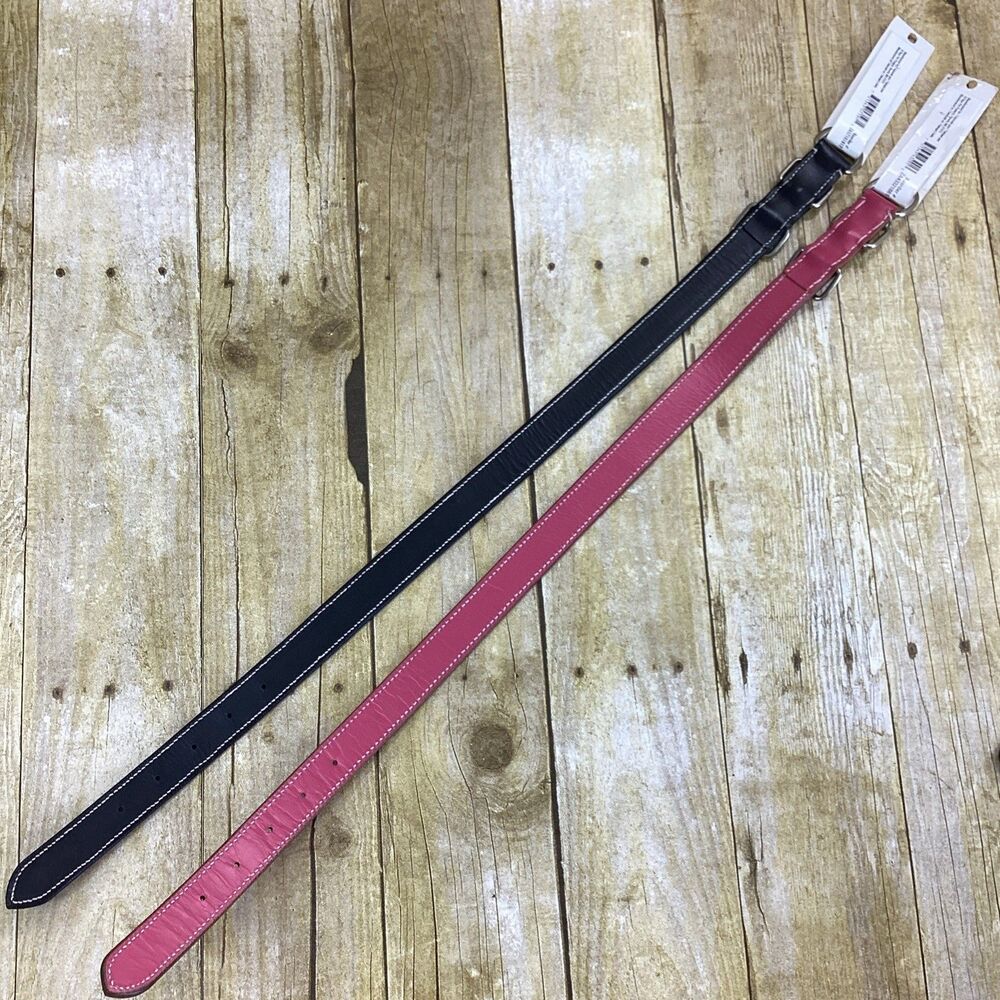 Casual Canine Dog Collar Lot of 2 Size Large Adjustable Flat Leather New w/ Tags